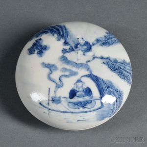 Blue and White Seal Paste Box
