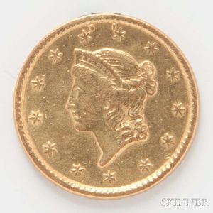 1851 $1 Gold Coin. 