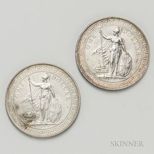 1900/1000-B and a 1909-B British Dollar