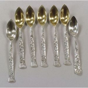 Seven Sterling Silver Grapefruit Spoons