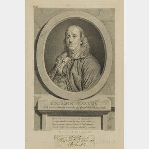 Benjamin Franklin (1706-1790) Clipped Signature.