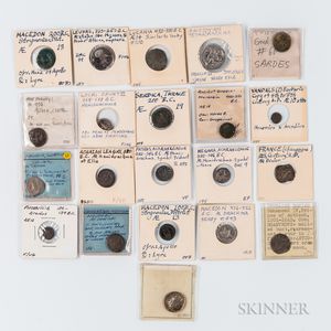 Twenty-one Mostly Ancient Greek Coins