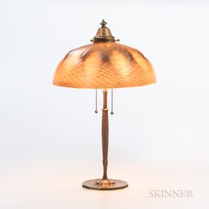 Tiffany Studios Table Lamp with Favrile Glass Shade