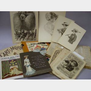 19th and Early 20th Century Periodicals, a Scrapbook, a Scrapbook of Fashion Prints, Etc.