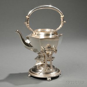 Wallace Sterling Silver Kettle on Stand