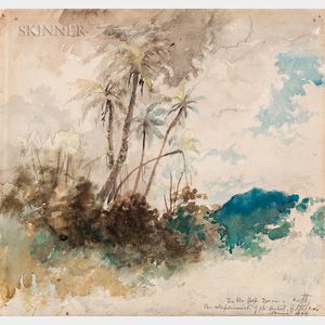 John La Farge (American, 1835-1910) Passing Storm, Samoa