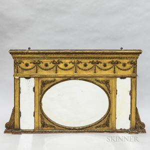 Neoclassical Gilt-gesso Overmantel Mirror