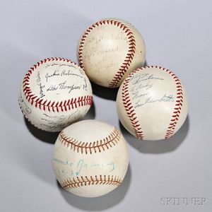 Four Signed Baseballs