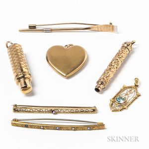 Group of Gold Jewelry and Accessories