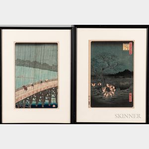 Utagawa Hiroshige (1797-1858),Two Woodblock Prints