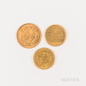 1850, 1852, and 1856 Gold Dollars