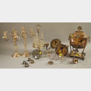 Assorted Group of Silver-plated Tableware and Serving Pieces
