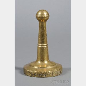 Cast Brass 18th Century Wig Stand