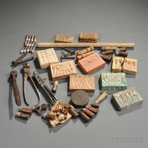 Group of Civil War Artillery Fuses, Bullet Molds, and Cartridges