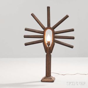 Tramp Art-style Table Lamp