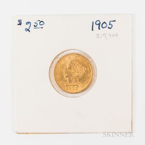 1905 $2.50 Liberty Head Gold Quarter Eagle