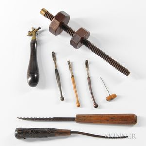 Eight Musical Instrument Maker's Tools