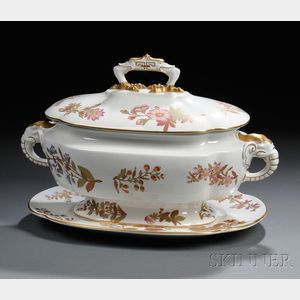 Royal Worcester Porcelain Covered Tureen on Stand