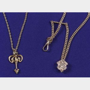 Two 14kt Gold Jewelry Items