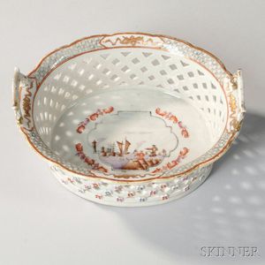 Oval Export Porcelain Fruit Basket