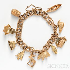 14kt Gold Charm Bracelet
