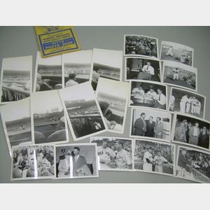 Set of Eight 1940s Personal Photographs of the Boston Red Sox at Fenway Park and a Set of Thirteen 1946 Boston ...