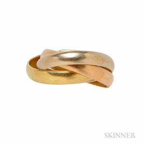18kt Tricolor Gold Trinity Ring, Le Must de Cartier