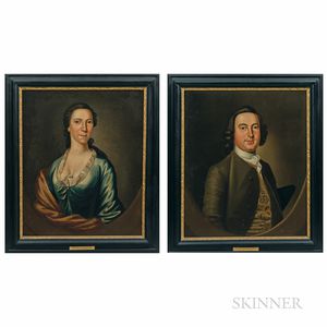 Attributed to John Greenwood (Massachusetts, 1727-1792),Portraits of Mr. and Mrs. William (1722-1804) and Abigail Bromfield Phillips (