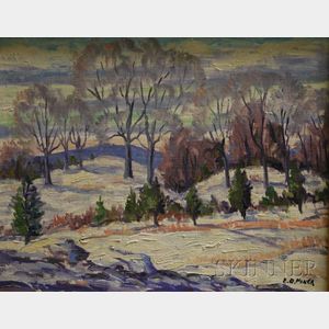 Edgar Otis Miner (American, 1915 - 2003) Snowy Field