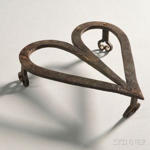 Wrought Iron Heart-shaped Trivet