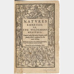 Brathwaite, Richard (1588-1673) Natures Embassie: or, the Wilde-Mans Measures: Danced Naked by Twelve Satyres.