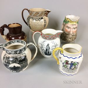 Six English Ceramic Pitchers