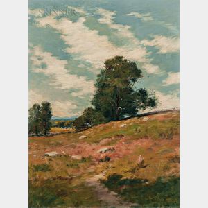 Alexander Theobald Van Laer (American, 1857-1920) Pastoral Hillside