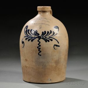 Cobalt-decorated Salt-glazed Stoneware Jug