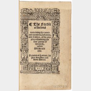 Boemus, Johann (c. 1485-1535) The Fardle of Facions, Conteining the Aunciente Maners, Customes, and Lawes, of the Peoples Enhabiting th