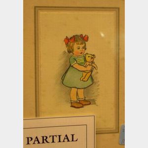Pair of Framed Illustrations of Children