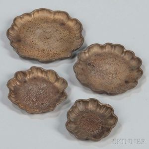 Four Tiffany Studios Nested Serving Pieces
