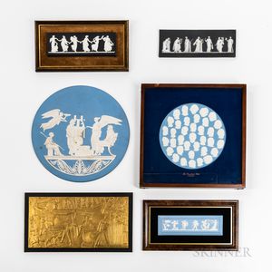 Five Wedgwood Plaques and a Plate