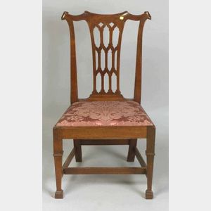Pair of George III Gothic Revival Mahogany Side Chairs