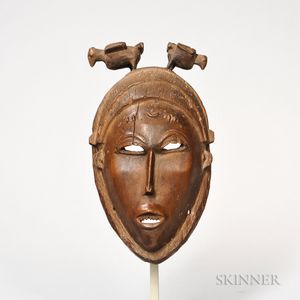 Baule Carved Wood Mask