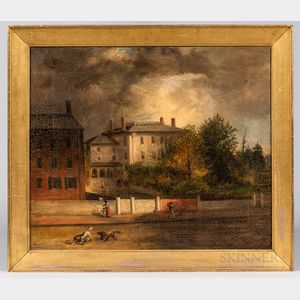 George Loring Brown (Massachusetts/New Hampshire, 1814-1889) Portrait of The Faneuil-Phillips House, Boston