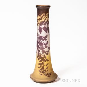 Gallé Monumental Cameo Art Glass Vase
