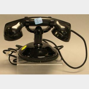 Art Deco Black Bakelite Internal Telephone Receiver