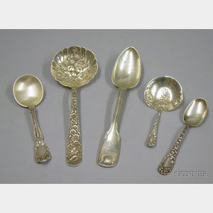 Five Sterling Silver Flatware Articles