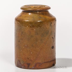 Miniature Glazed Jar Made for Mary W. Brewster