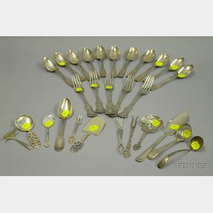Group of Sterling and Coin Silver Flatware Items