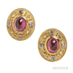 18kt Gold Gem-set Earrings, SeidenGang