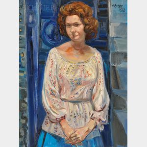 Costantino Spada (Italian, 1922-1975) Portrait of a Woman (Gelsy Adam)