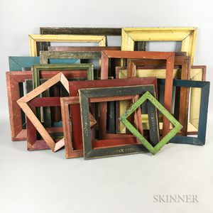 Nineteen Painted Wood Frames