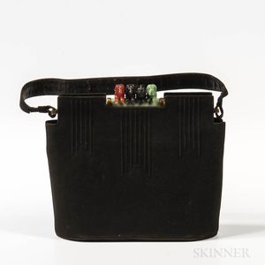 Scherick Black Suede Handbag